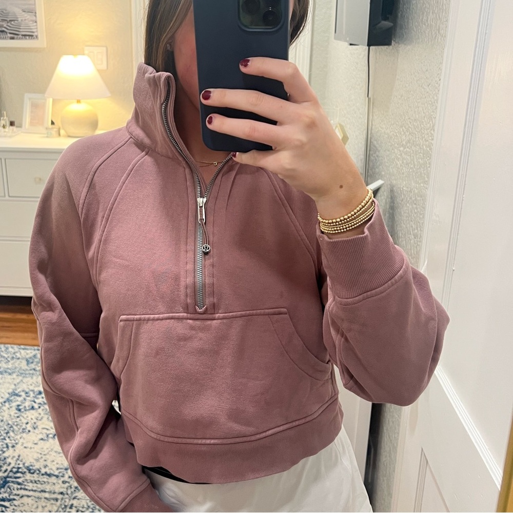 Lululemon Scuba half zip - mauve